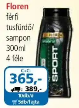 ÁRKLUB Floren férfi tusfürdő/sampon ajánlat