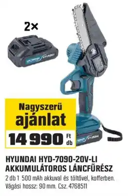 OBI Hyundai akkumulátoros láncfűrész ajánlat