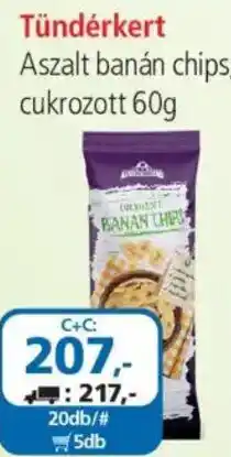 ÁRKLUB Tündérkert banán chips ajánlat