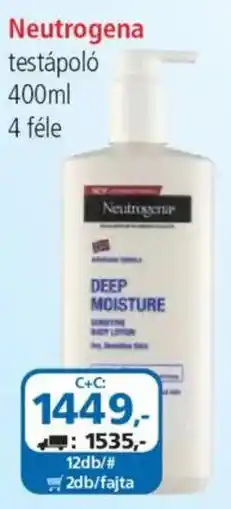 ÁRKLUB Neutrogena testápoló ajánlat