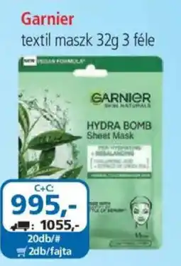 ÁRKLUB Garnier textil maszk ajánlat