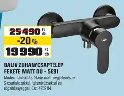 OBI Baliv zuhanycsaptelep fekete matt du - 5891 ajánlat