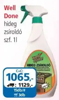 ÁRKLUB Well Done hideg zsirolodó ajánlat