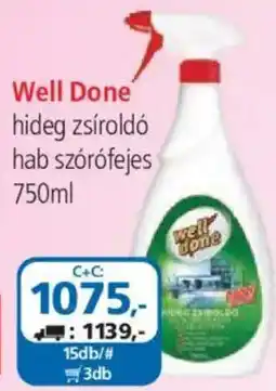 ÁRKLUB Well Done hideg zsírölő hab szórófejes ajánlat