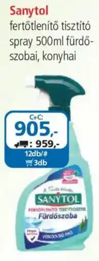 ÁRKLUB Sanytol fertőtlenítő tisztító spray ajánlat