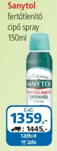 ÁRKLUB Sanytol fertőtlenítő cipő spray ajánlat