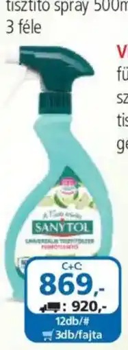 ÁRKLUB Sanytol tisztító spray ajánlat