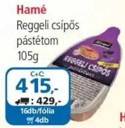 ÁRKLUB Hamé reggeli csípős pástétom ajánlat