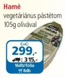 ÁRKLUB Hamé vegetáriánus pástétom ajánlat