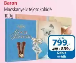 ÁRKLUB Baron macskanyelv tejsokoládé ajánlat