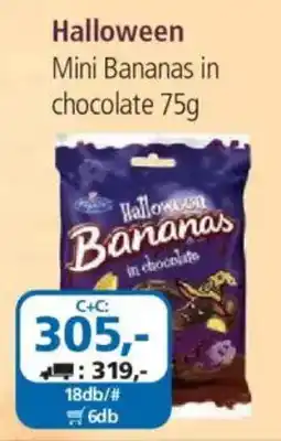 ÁRKLUB C+C Halloween Bananas in chocolate ajánlat