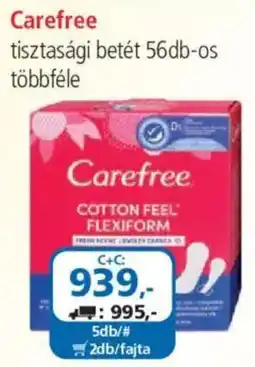 ÁRKLUB Carefree tisztasági betét ajánlat