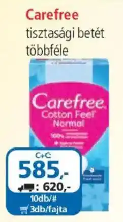 ÁRKLUB Carefree tisztasági betét ajánlat