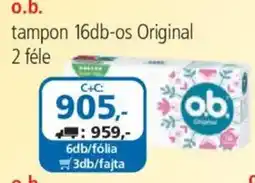 ÁRKLUB o.b. tampon 16db-os original ajánlat