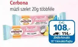 ÁRKLUB Cerbona müzli szelet ajánlat
