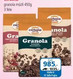 ÁRKLUB cerbona granola ajánlat