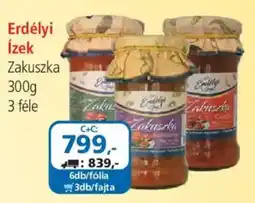 ÁRKLUB Erdélyi ízek zakuszka ajánlat