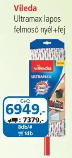 ÁRKLUB Vileda ultramax lapos felmosó nyél+fej ajánlat