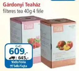 ÁRKLUB Gárdonyi Teaház filteres tea ajánlat