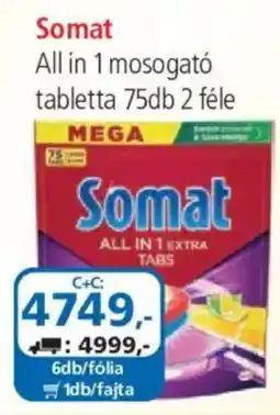 ÁRKLUB Somat all in 1 mosogató tabletta ajánlat
