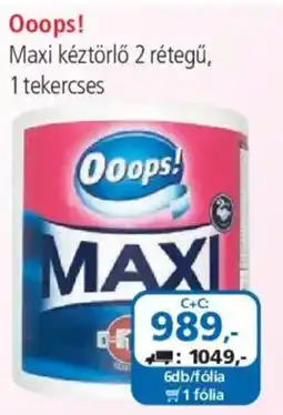 ÁRKLUB Ooops! maxi kéztörlő ajánlat