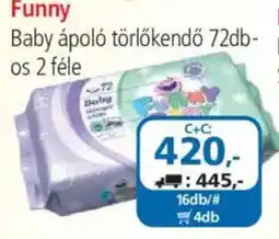 ÁRKLUB Funny baby ápoló törlőkendő ajánlat