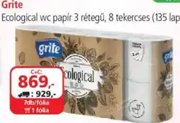 ÁRKLUB Grite ecological wc papír ajánlat