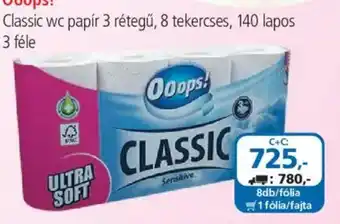 ÁRKLUB Ooops classic wc papír ajánlat