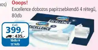 ÁRKLUB Ooops excellence dobozos papírzsebkendő ajánlat