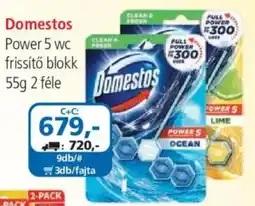 ÁRKLUB Domestos power 5 wc frissítő blokk ajánlat
