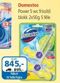 ÁRKLUB Domestos power 5 wc frissítő blokk ajánlat