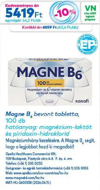 Magne b6 bevont tabletta