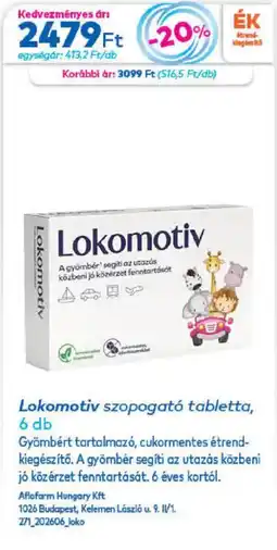 Gyöngy Patikák Lokomotiv szopogató tabletta ajánlat