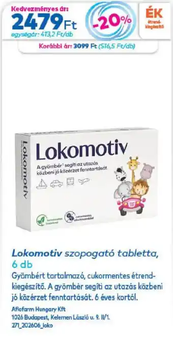 Lokomotiv szopogató tabletta
