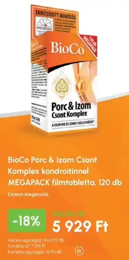 Alma Gyógyszertárak BioCo porc & izom csont komplex ajánlat