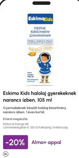 Alma Gyógyszertárak Eskimo kids halolaj gyerekeknek ajánlat