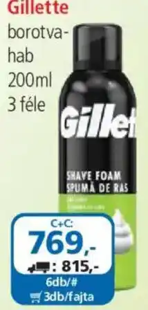 ÁRKLUB Gillette borotva-hab ajánlat