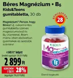 Pingvin Patika Béres magnézium + b6 kids&teens ajánlat
