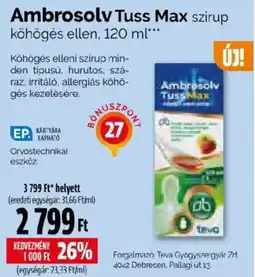 Pingvin Patika Ambrosolv Tuss Max szirup ajánlat