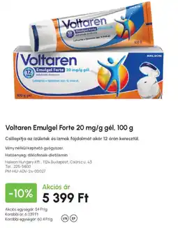 Alma Gyógyszertárak voltaren emulgel forte ajánlat