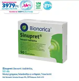 Gyöngy Patikák Bionorica Sinupret bevont tabletta ajánlat