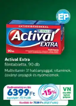 Gyöngy Patikák Actival extra filtabletta ajánlat