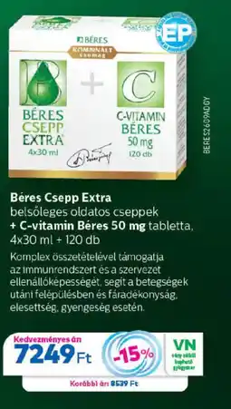 Gyöngy Patikák Béres Csepp Extra ajánlat