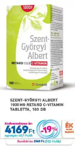 Gyöngy Patikák Szent-györgyi albert 1000 mg, c-vitamin retard ajánlat