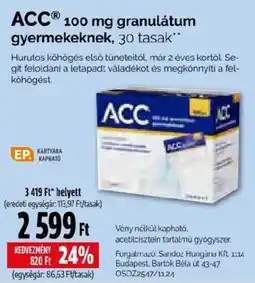 Pingvin Patika Acc 100 mg granulatum ajánlat