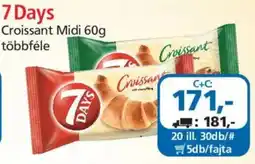 ÁRKLUB 7 days croissant midi ajánlat