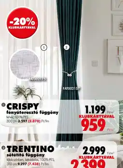 Diego Crispy fényáteresztő függöny ajánlat