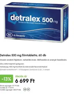 Alma Gyógyszertárak Detralex 500 mg filmtabletta ajánlat