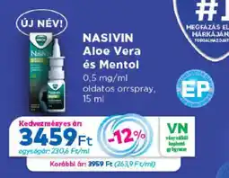 Gyöngy Patikák Nasivin Aloe Vera és Mentol ajánlat