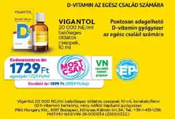Gyöngy Patikák Vigantol d-vitamin ajánlat